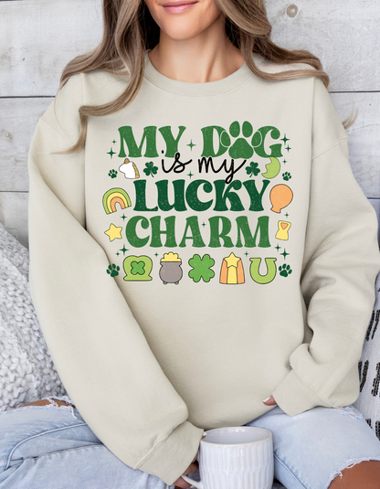 My Dog is my Lucky Charm Crew and Tee