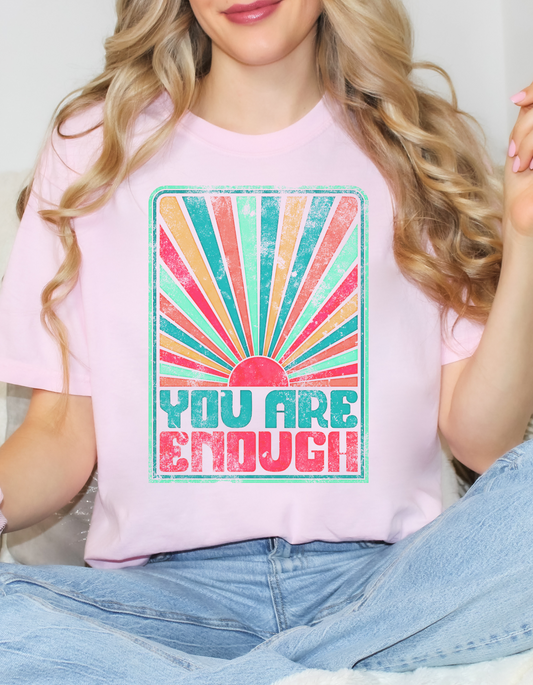 Sunset Blues You Are Enough Tee