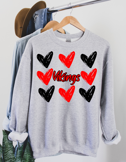 Vikings Hearts Crew and Tee