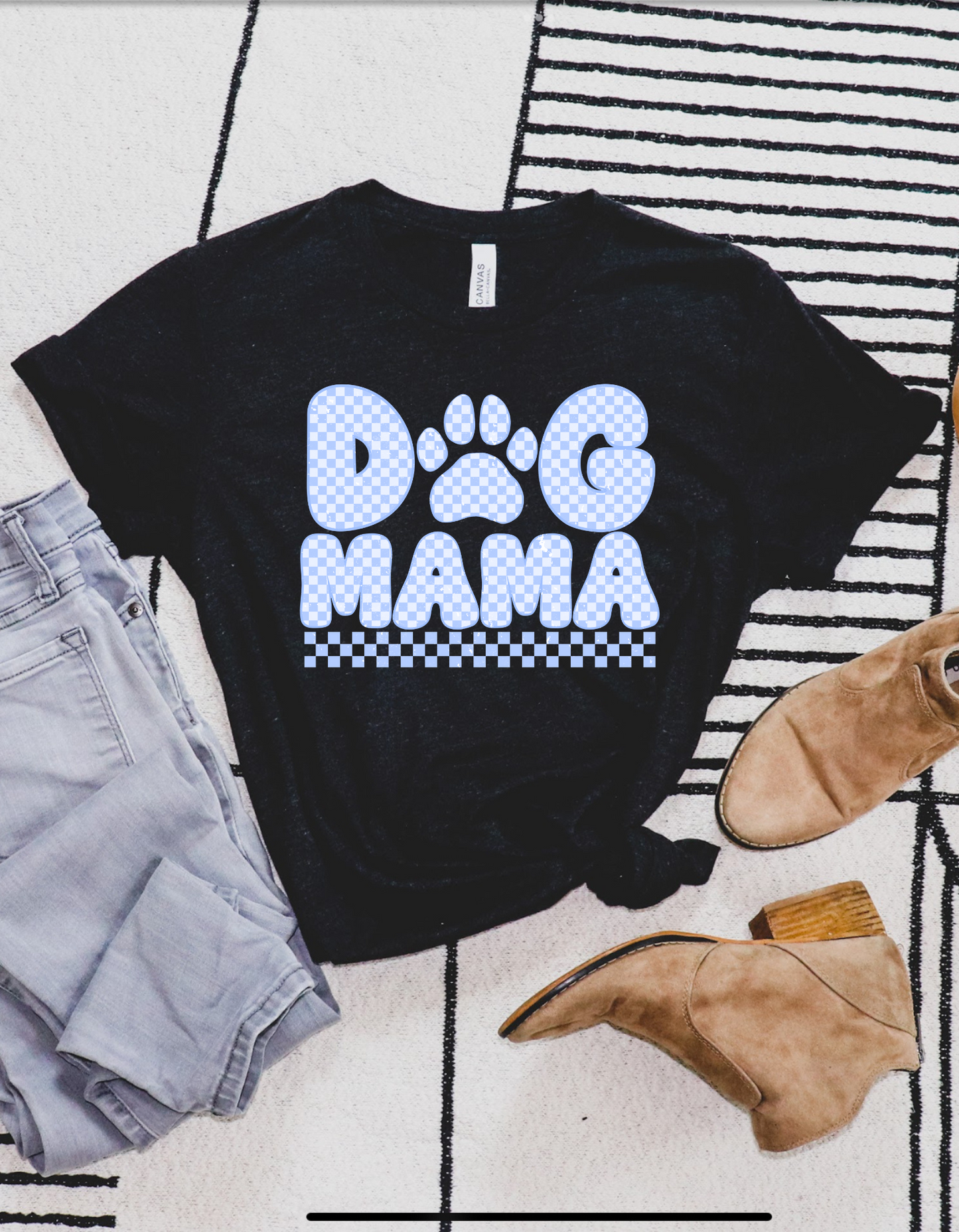 Dog Mama Checkerboard