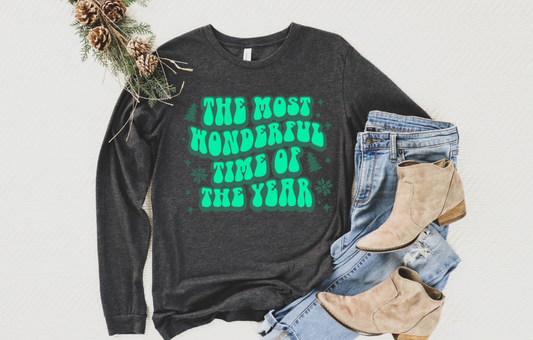 The Most Wonderful Time of the Year long sleeve Green