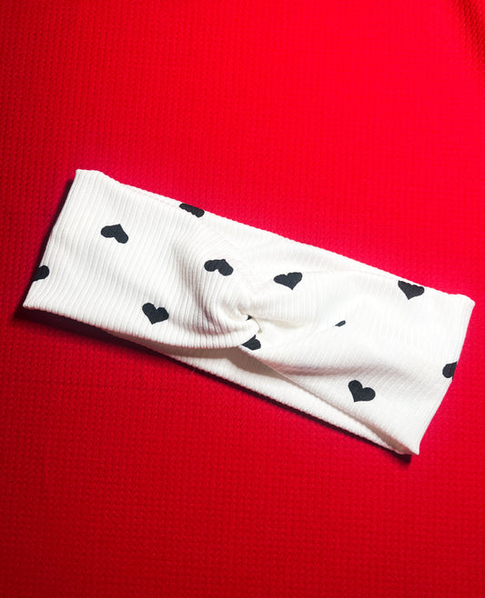 Love is black and white headband