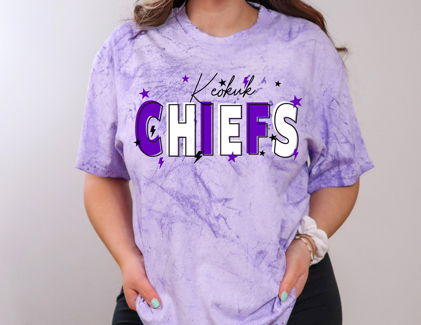 Keokuk Chiefs Graphic Color Blast Tee