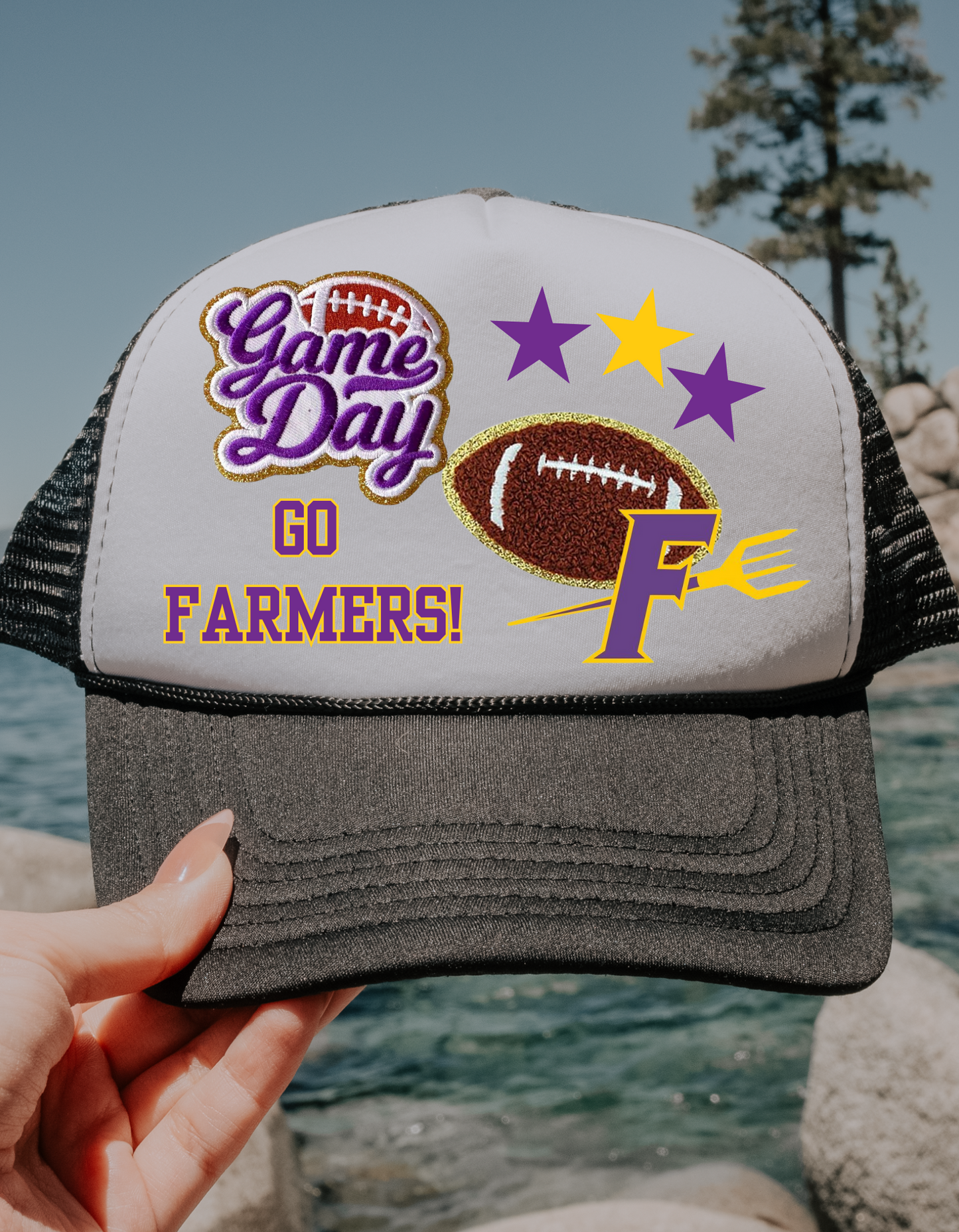 Go Farmers Football Trucker Hat HTV Designs