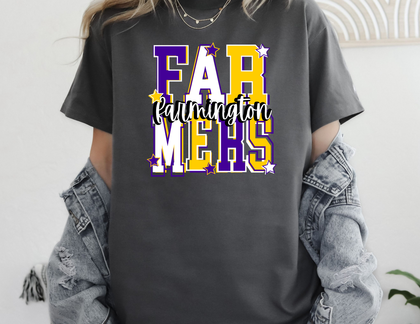 Farmington Farmers Graphic Spirit Crew and Bella Canvas