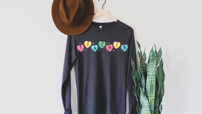 Teacher Candy Heart Long Sleeve