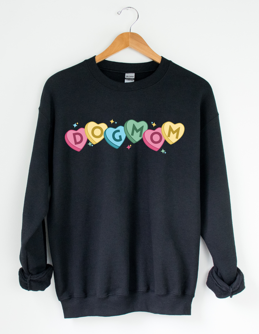 Dog Mom Conversation Hearts Crewneck