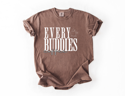 Design 2: YOUTH Short Sleeve Every Buddies Coffee Comfort Colors Preorder Link